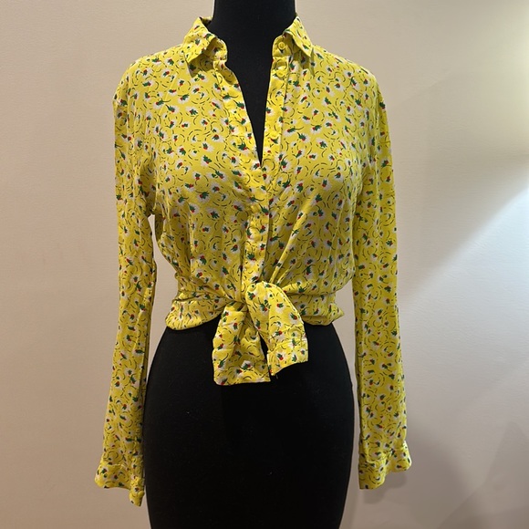 Silk Blouse by & Other Stories in Bright Yellow - Picture 4 of 8
